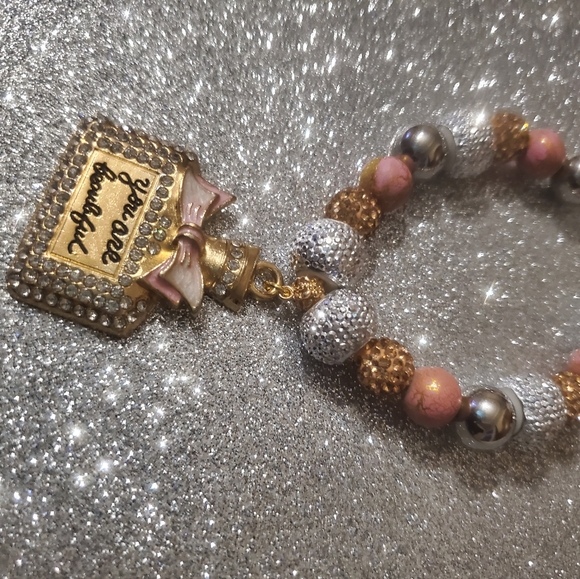 YOU ARE BEAUTIFUL CHARM BRACELET. PERFECT FOR A MOTHER'S DAY GIFT. ONE-OF-A-KIND - Picture 11 of 15